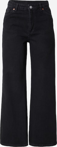 Monki - Perna larga Calças de ganga em preto: frente