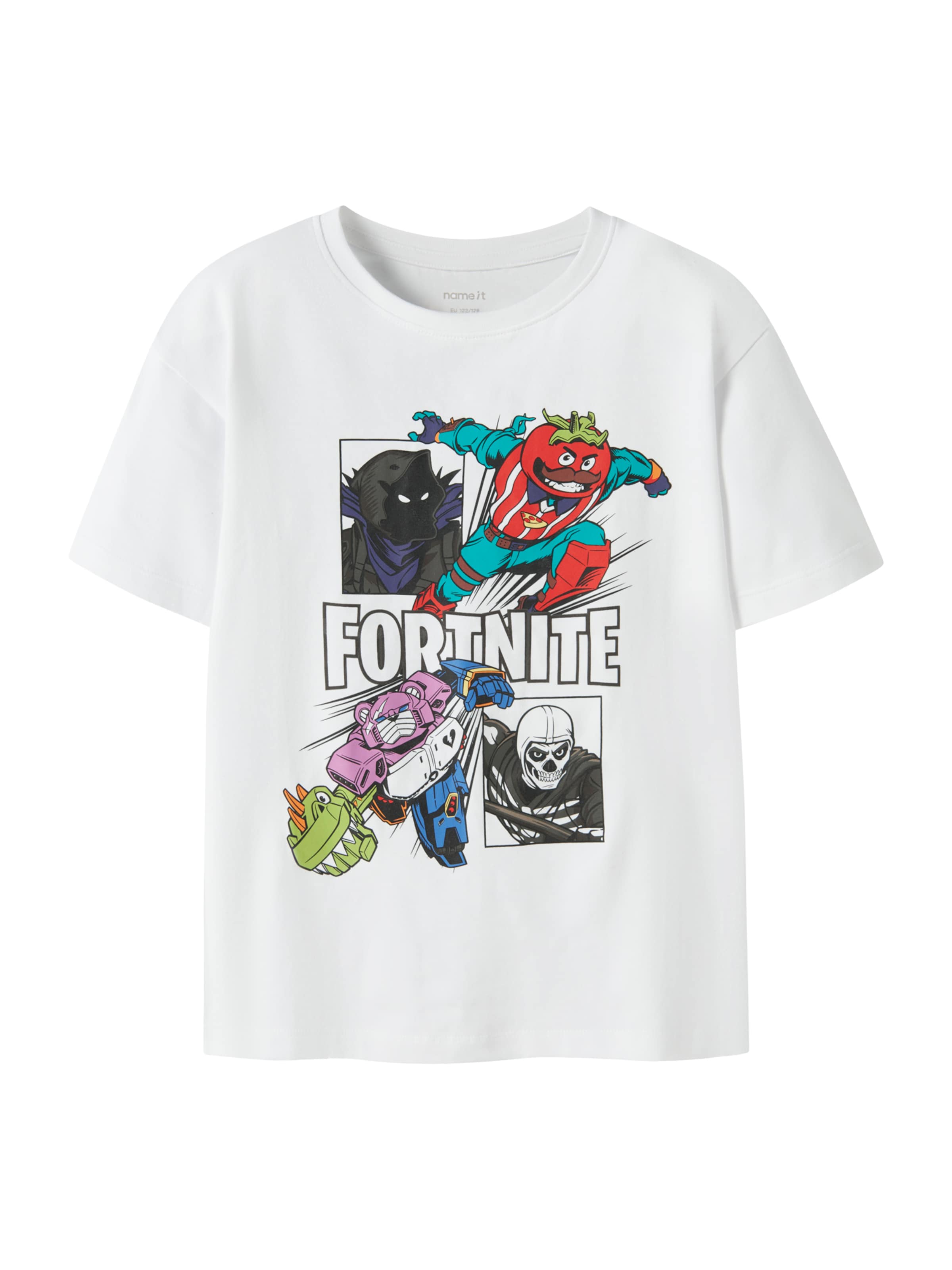 NAME IT Tričko 'NKMAMBROSE FORTNITE' - Biela: predná strana