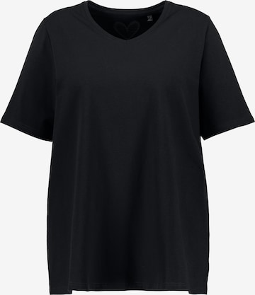 T-shirt Ulla Popken en noir : devant