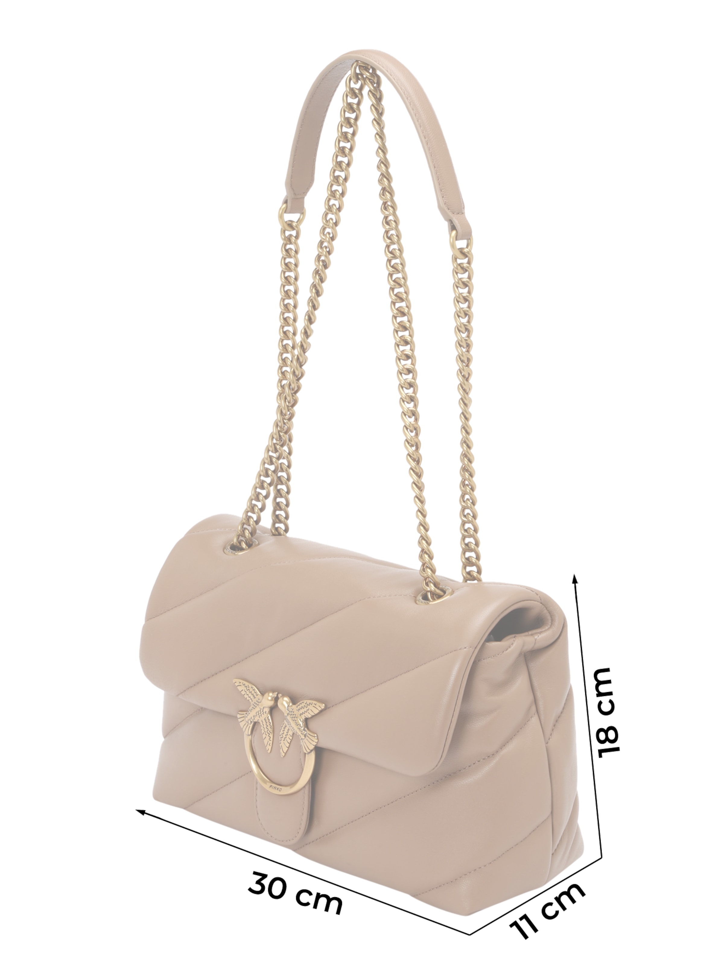 PINKO Τσάντα ώμου 'Love' σε μπεζ