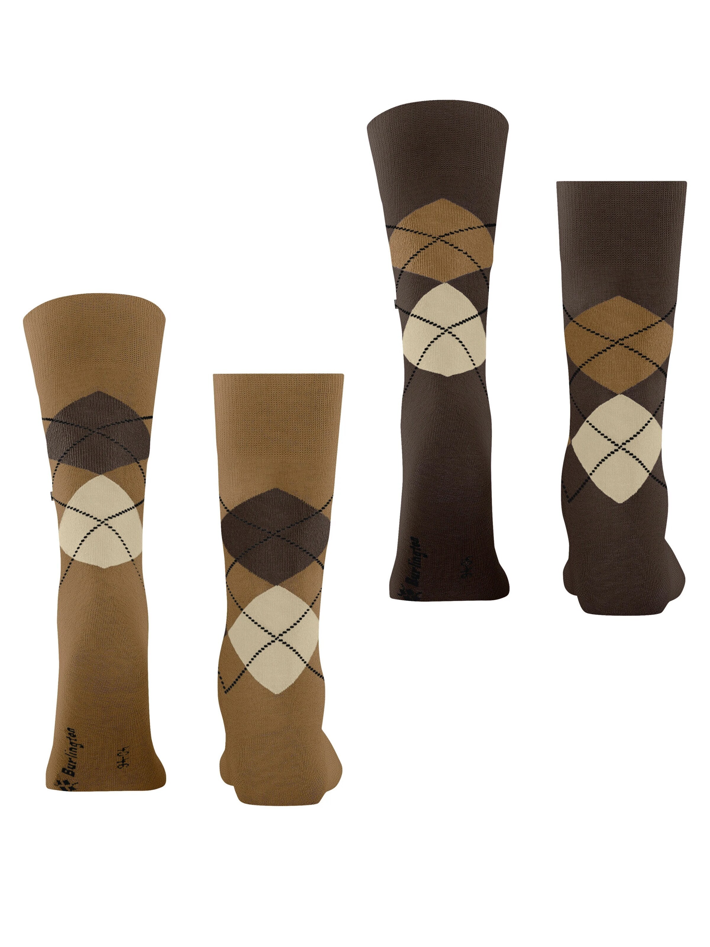 BURLINGTON Socks 'Everyday Argyle' in Brown