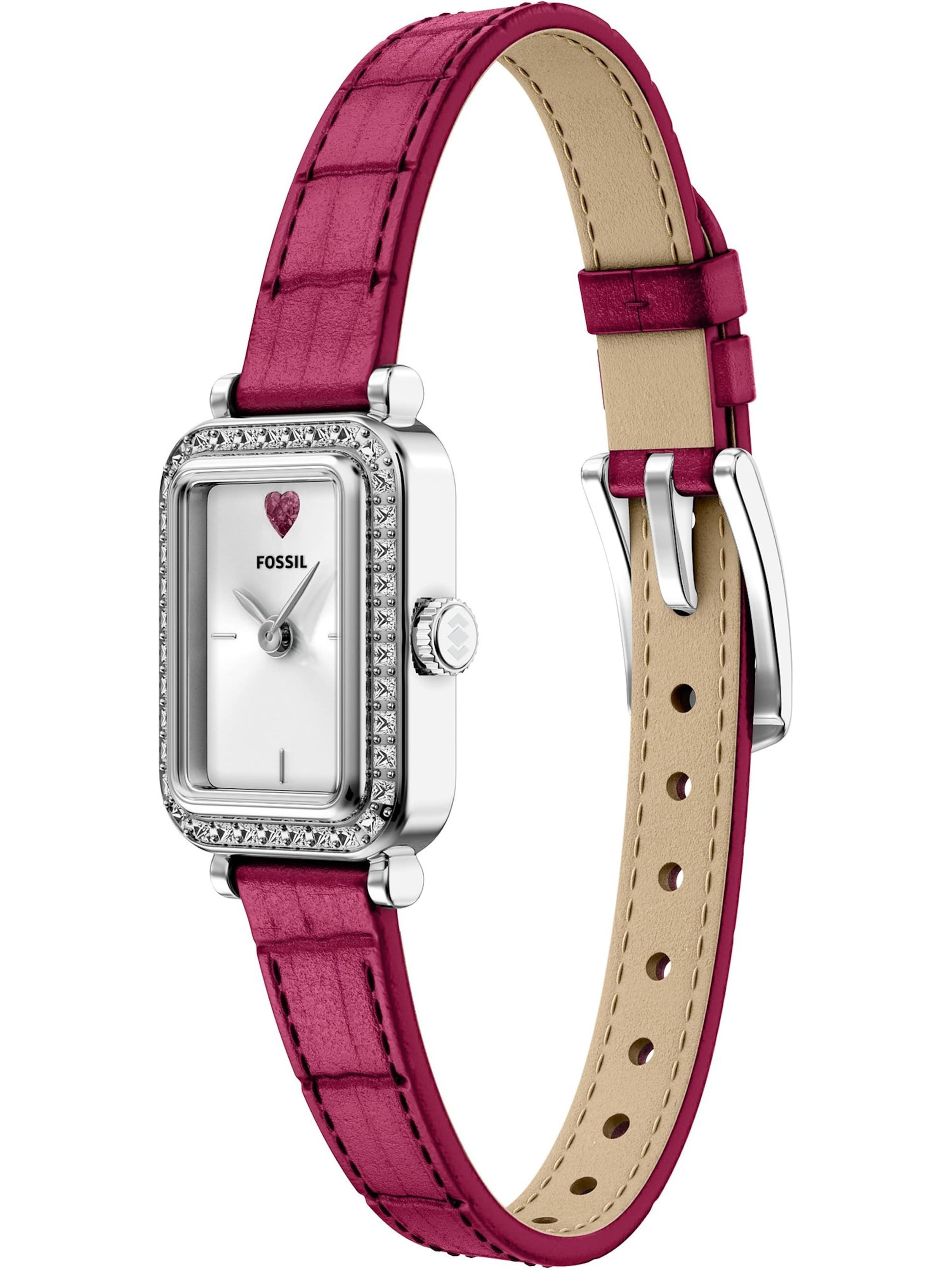 FOSSIL Uhr in burgunder / silber, Produktansicht