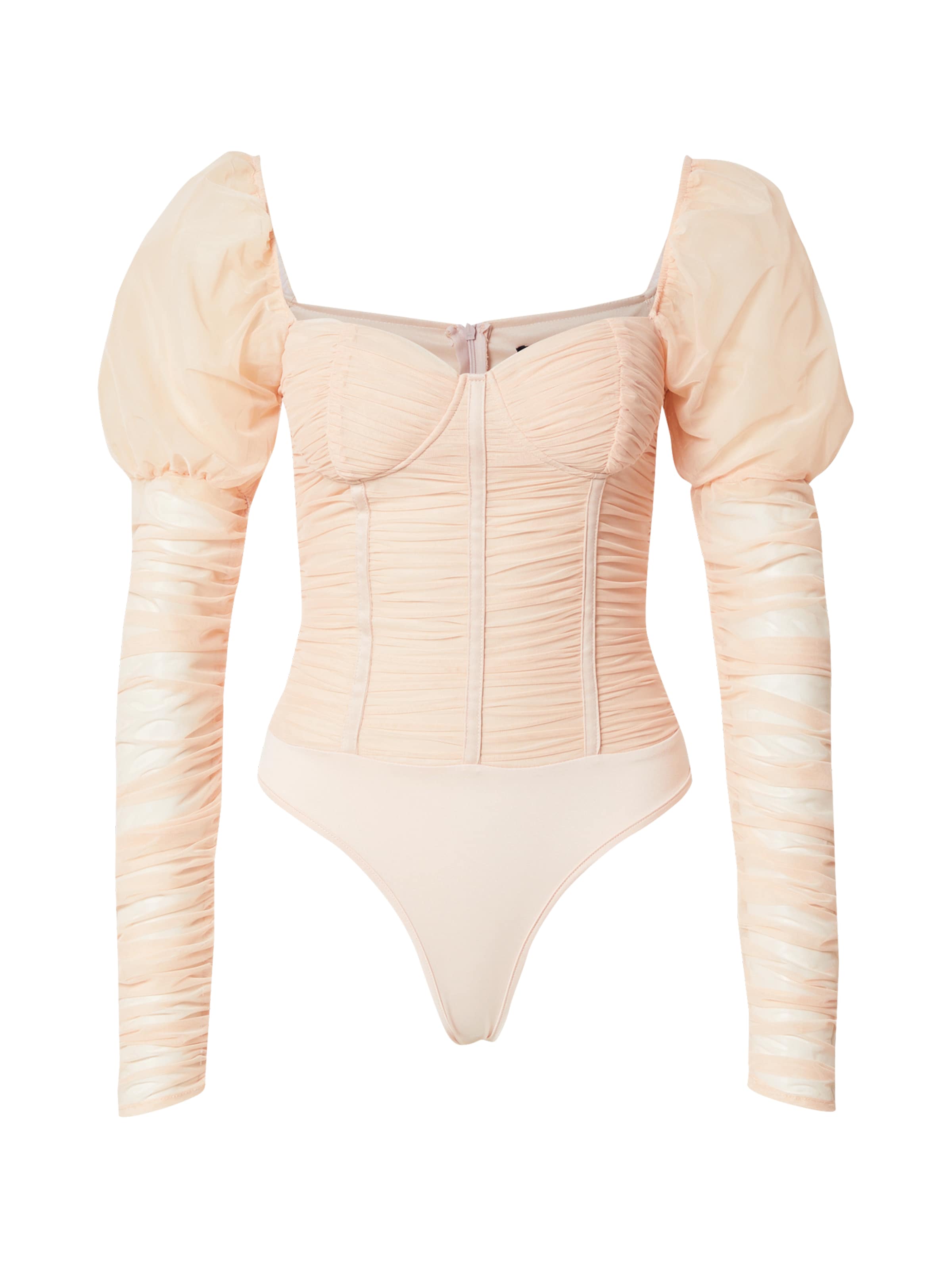 Misspap Blouse bodysuit in Beige: front