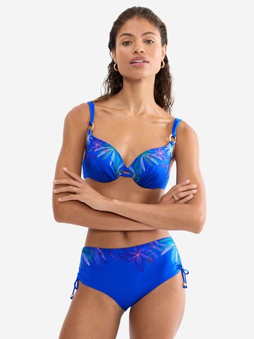 TRIUMPH Balconette Bügel-Bikini-Top ' Red Label Summer Tropics ' in Blau: Vorderseite