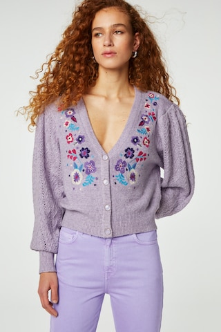 Cardigan Fabienne Chapot en violet : devant