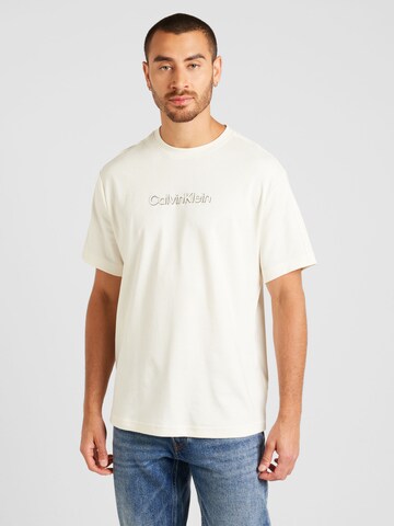 Calvin Klein Regular T-Shirt in Beige: Vorderseite