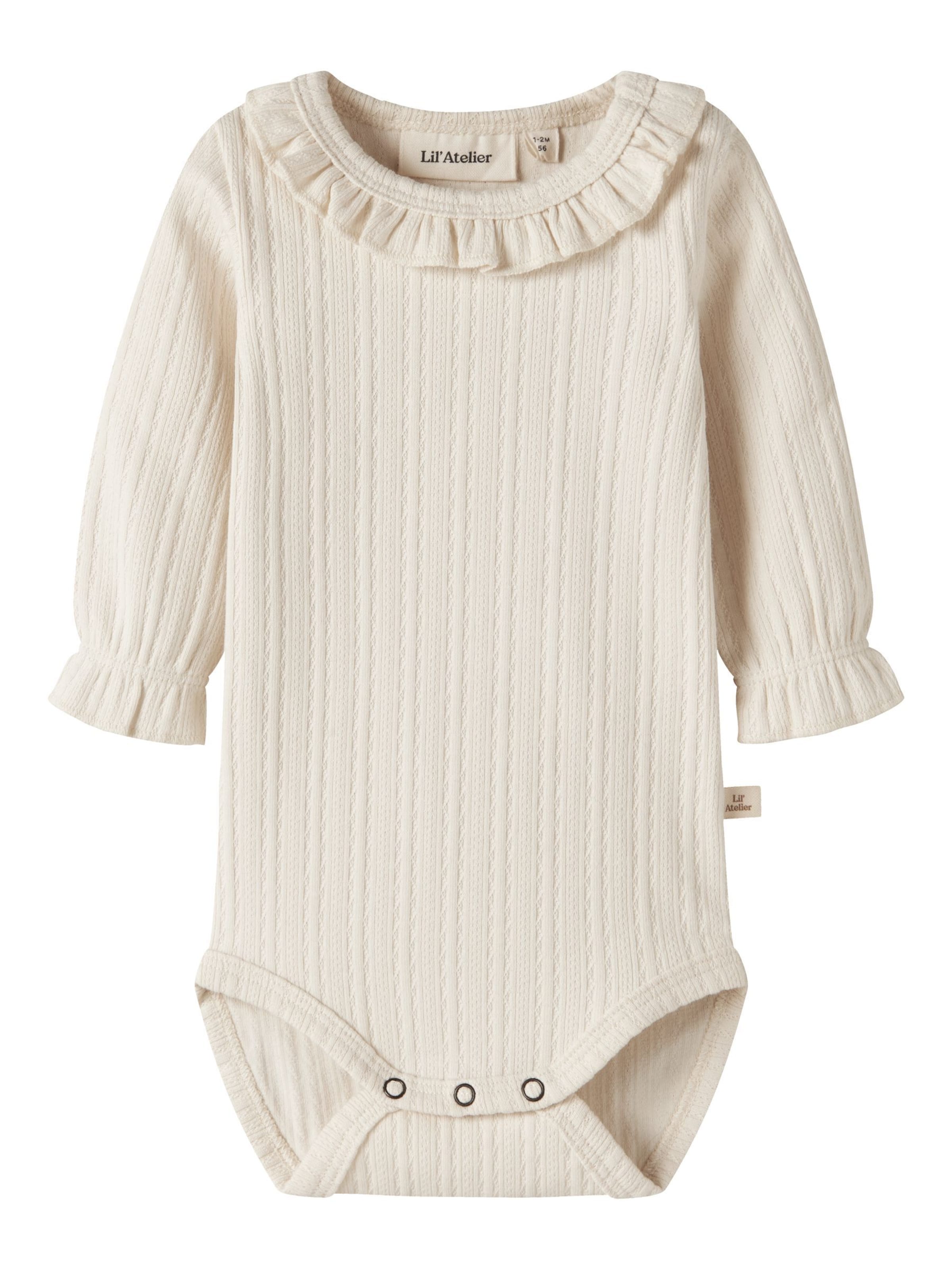 Tutina / body per bambino di Lil'Atelier in beige: frontale