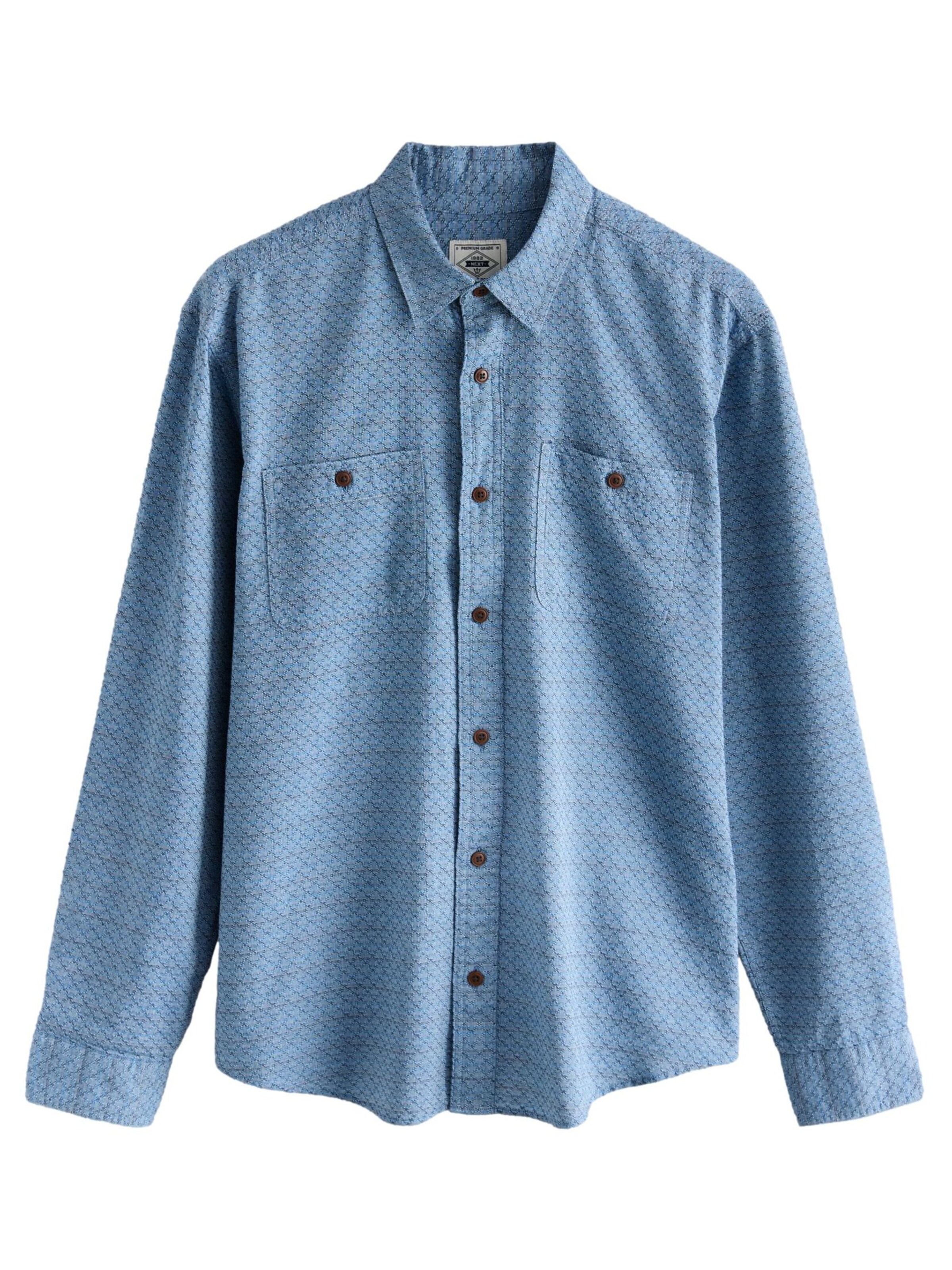 Next Regular Fit Hemd in Blau: Vorderseite