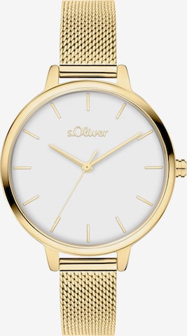Montre à affichage analogique s.Oliver en or : devant