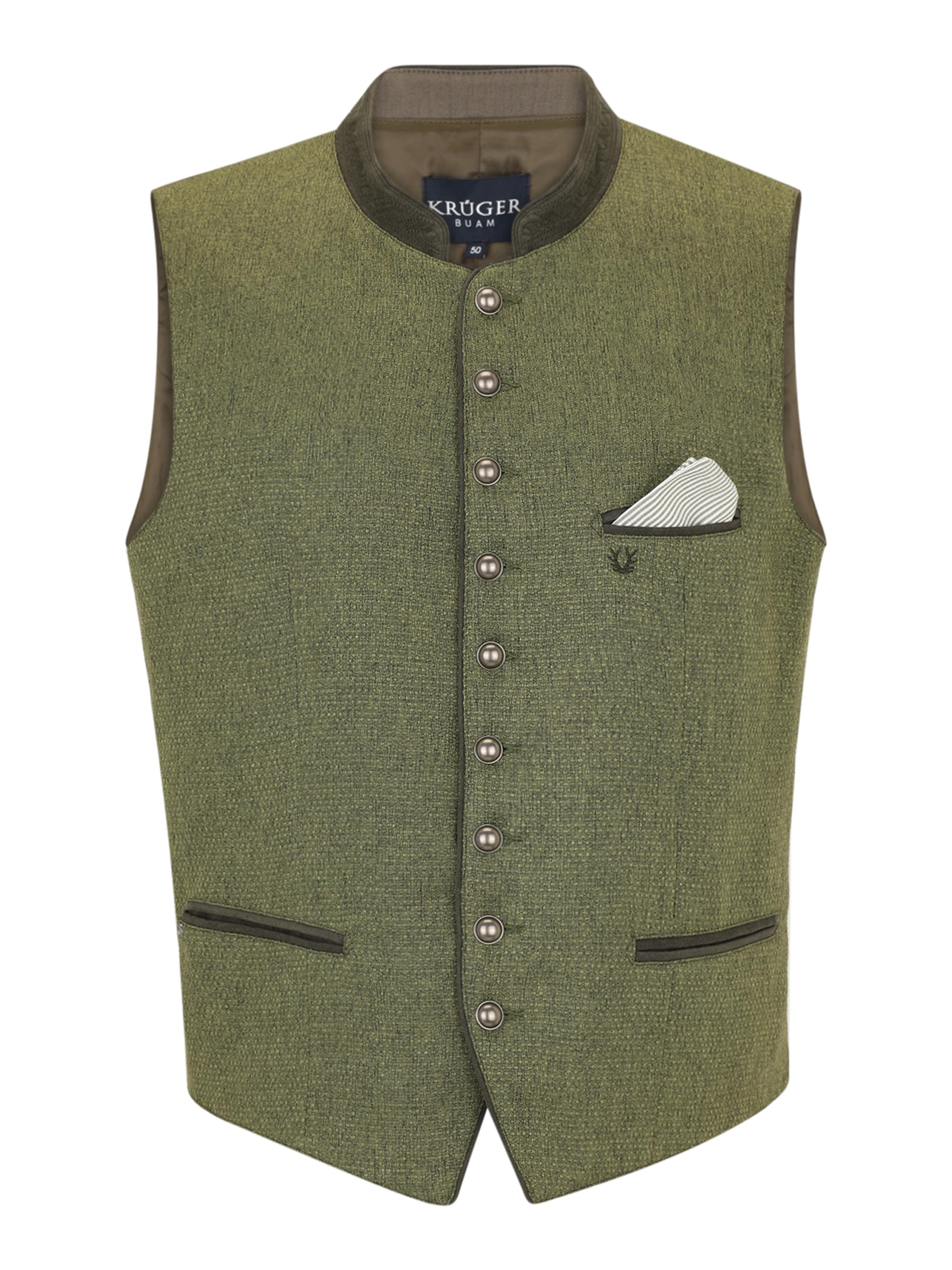 Krüger Buam Krojová vesta – zelená: přední strana