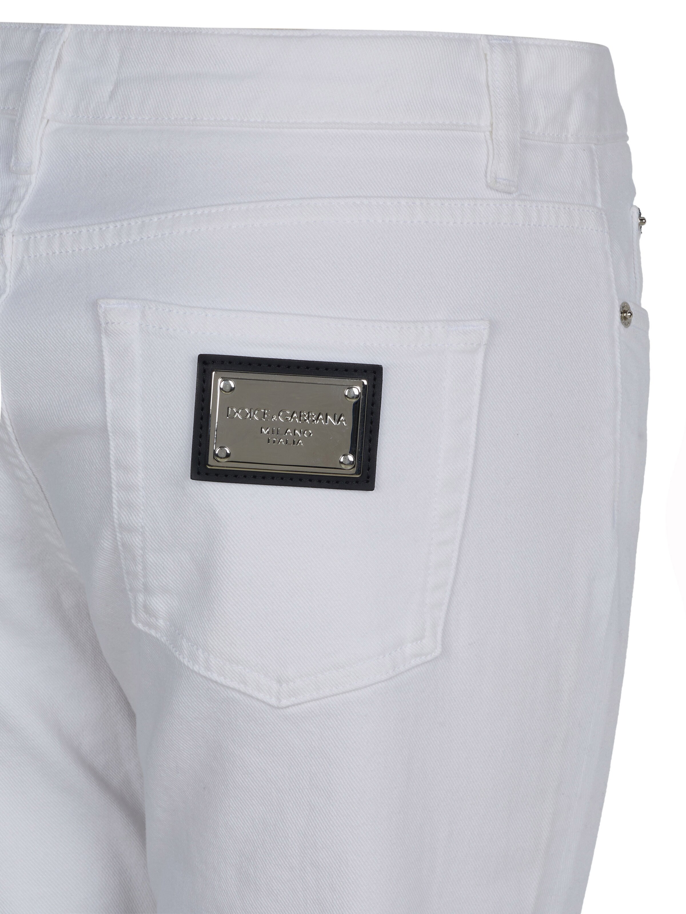 DOLCE & GABBANA Regular Jeans in Wit