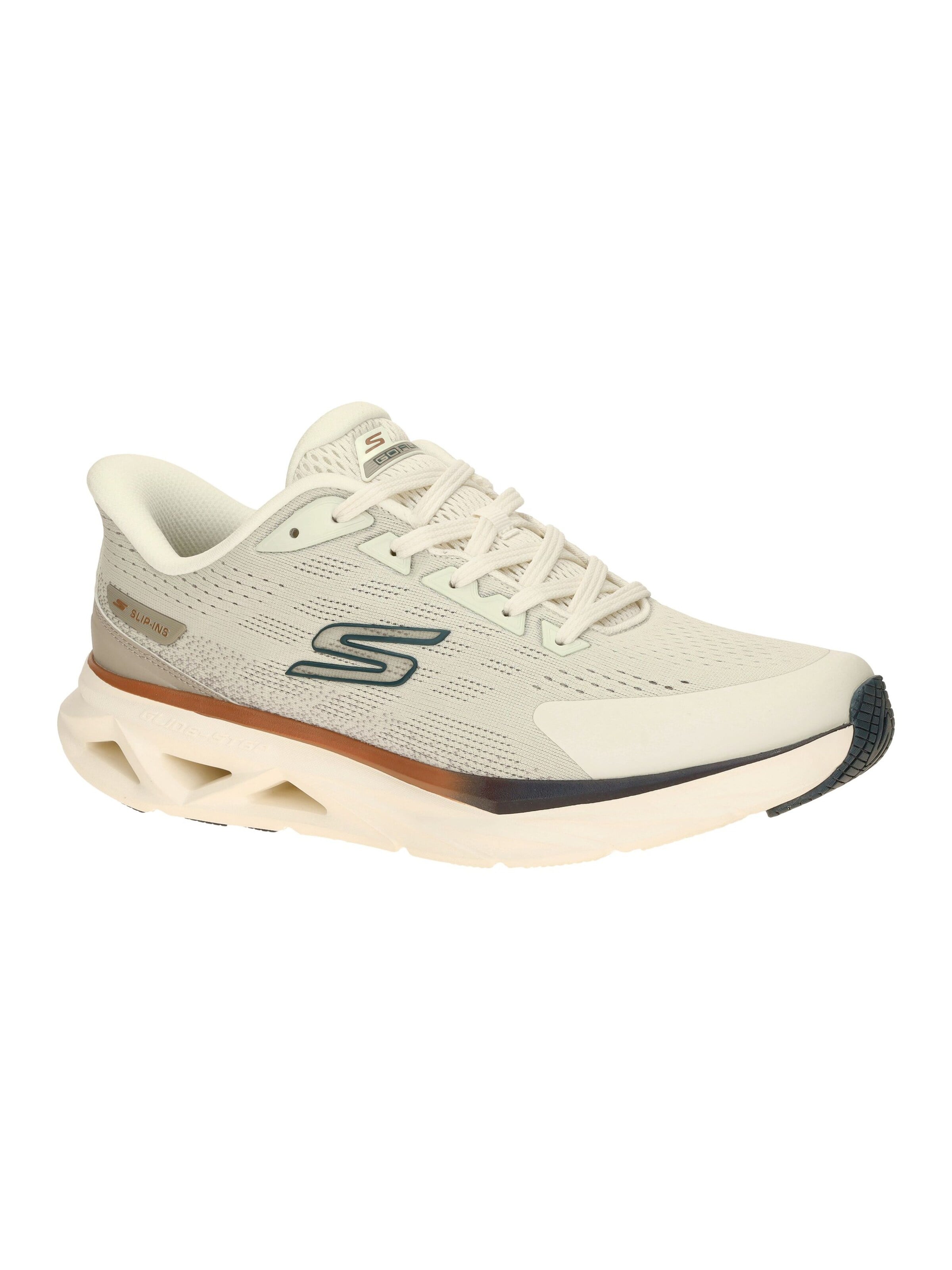 SKECHERS Lace-Up Shoes 'Skechers Glide Step Schuhe beige Herren SLIP-INS 221040' in Beige: front