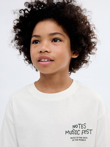 MANGO KIDS T-shirt 'NOTES' i vit