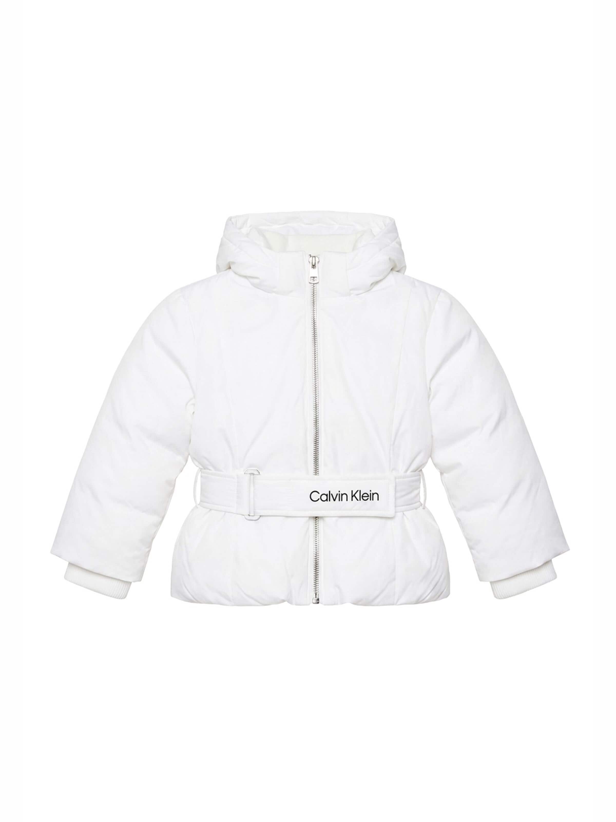 Calvin Klein Kids Winter Jacket in White: front