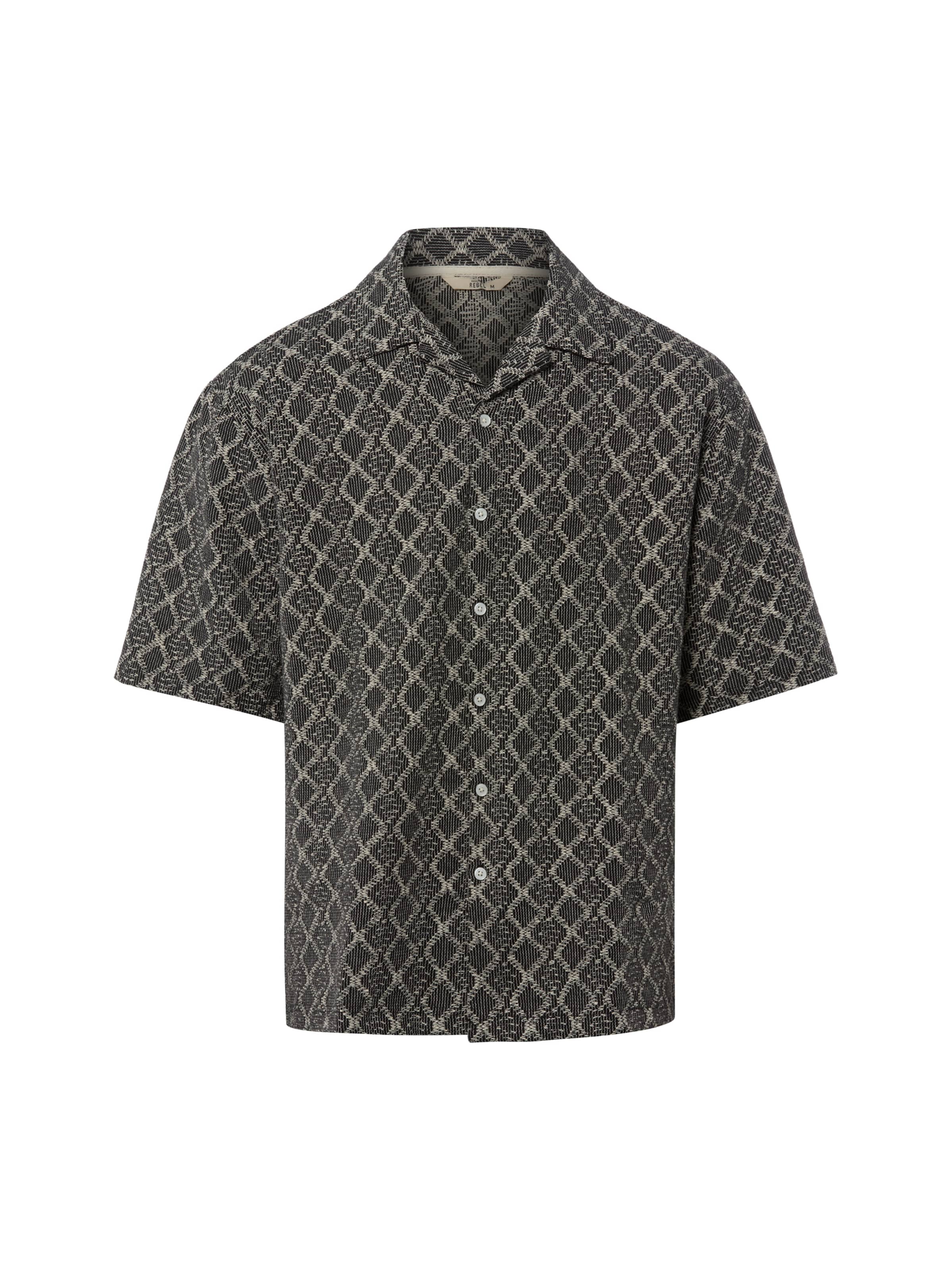 Redefined Rebel Regular fit Button Up Shirt 'Zander' in Black: front
