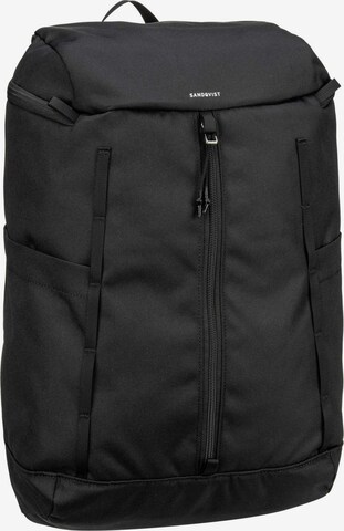 SANDQVIST Backpack ' Sune ' in Black: front