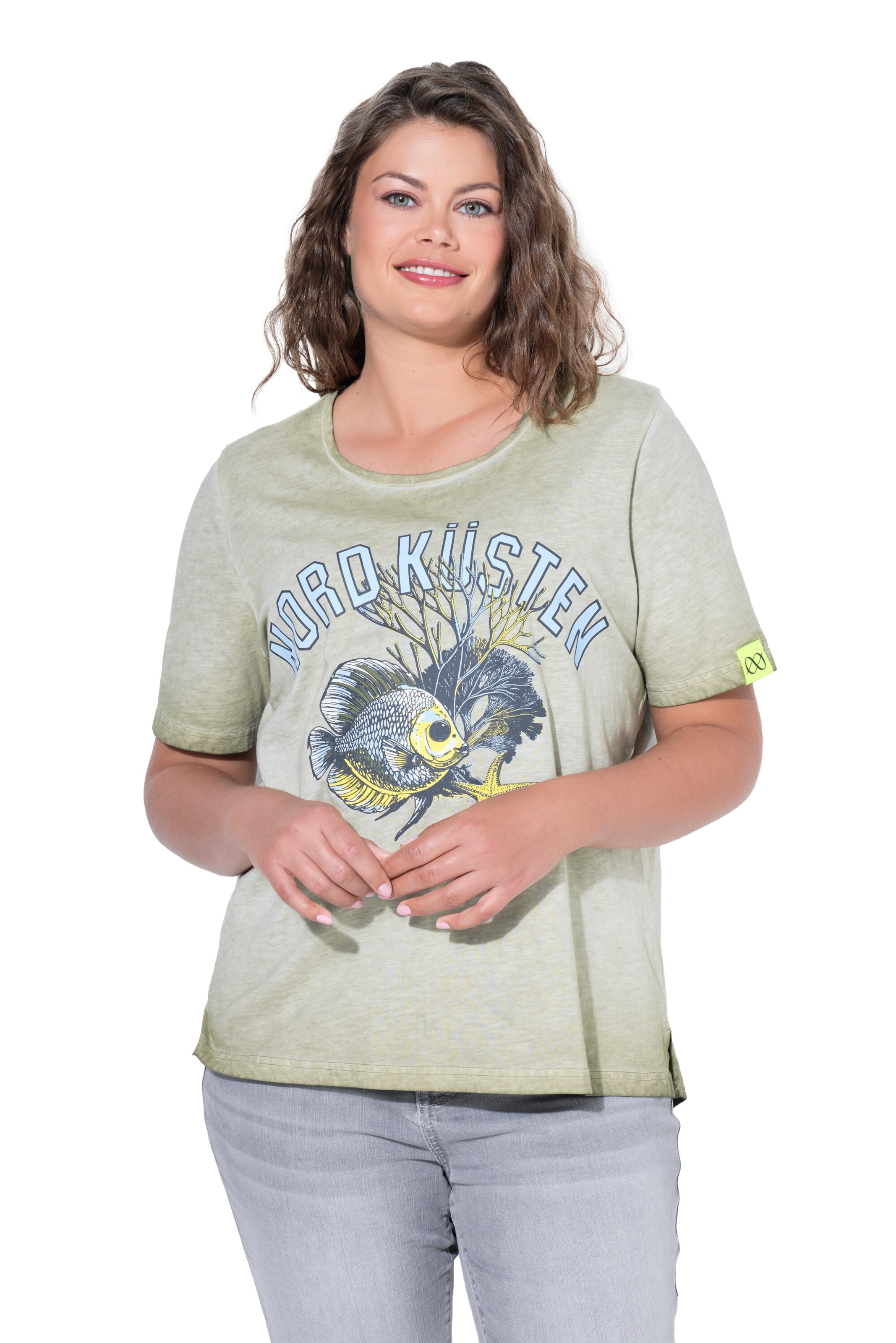 LAURASØN Shirt in Groen: voorkant