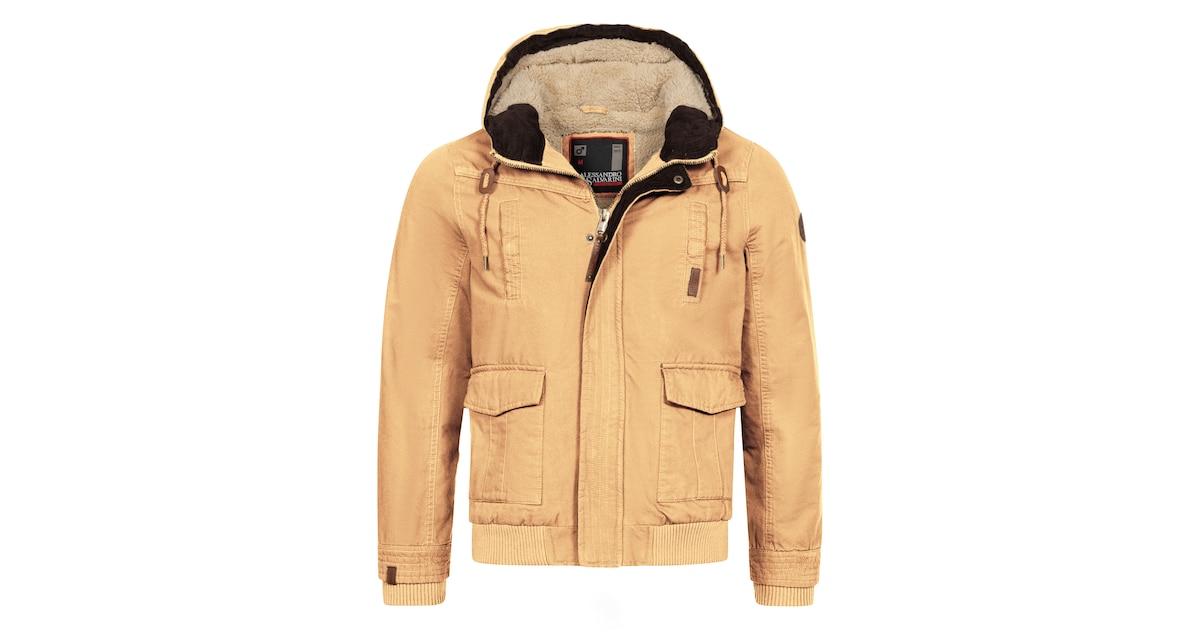 ALESSANDRO SALVARINI Heren winterjas teddybont gevoerd met capuchon AS321, zwart, S ALESSANDRO SALVARINI Heren winterjas teddybont gevoerd met capuchon AS321, zwart, S