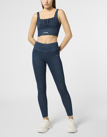 Plein Sport - Skinny Leggings en azul