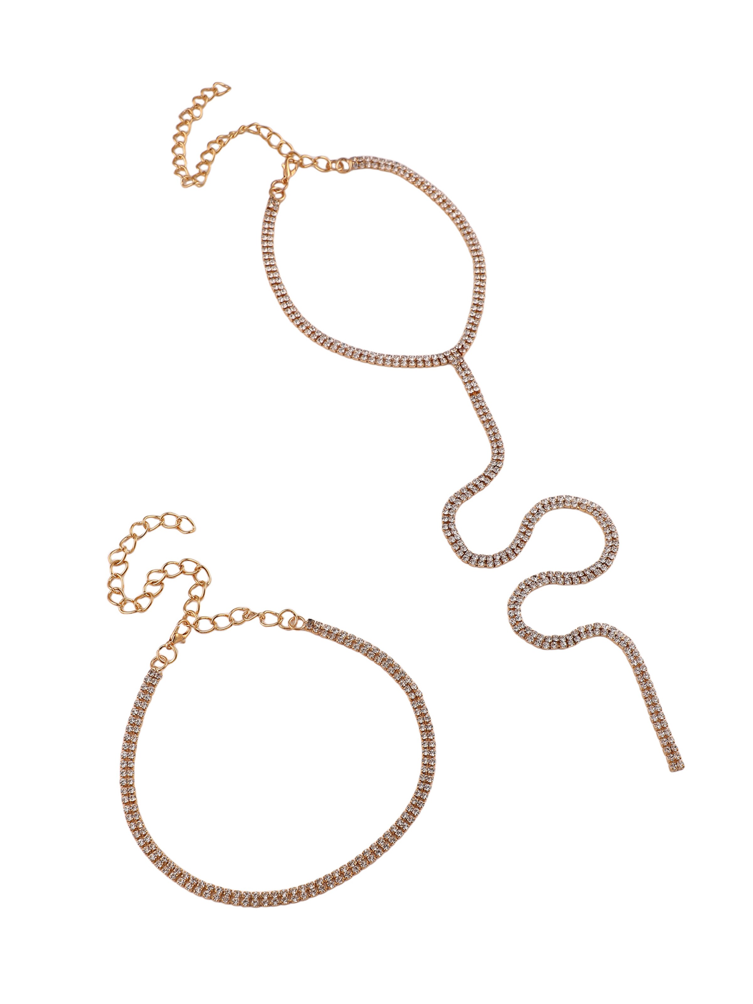 Parure de bijoux 'Rowina' SOHI en argent : devant