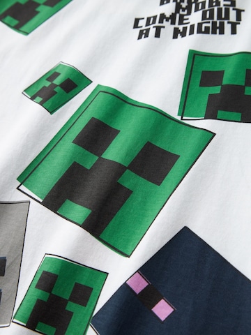 NAME IT Shirt 'NMMMinecraft' in White