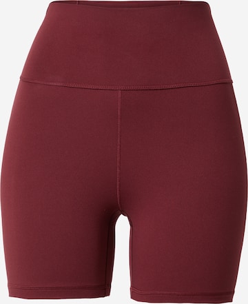 ADIDAS PERFORMANCE Skinny Sportbroek 'Studio' in Rood: voorkant