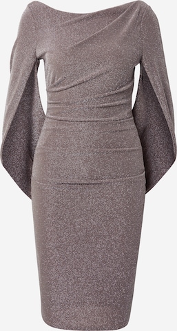 Robe de cocktail Vera Mont en marron : devant