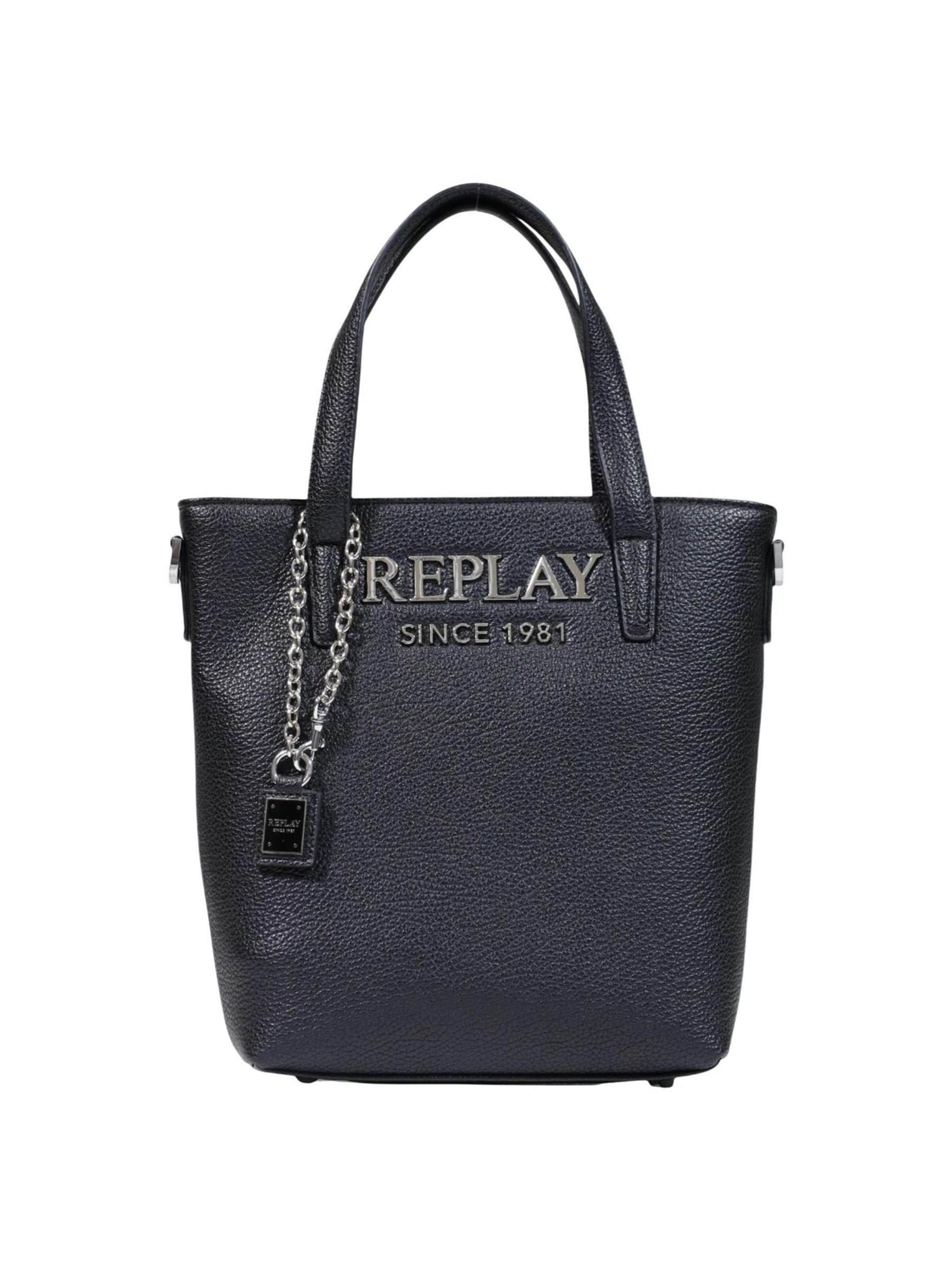 Borsa a spalla 'HAMMERED SYNTHETIC FW019V.000.A7243S' di REPLAY in nero: frontale