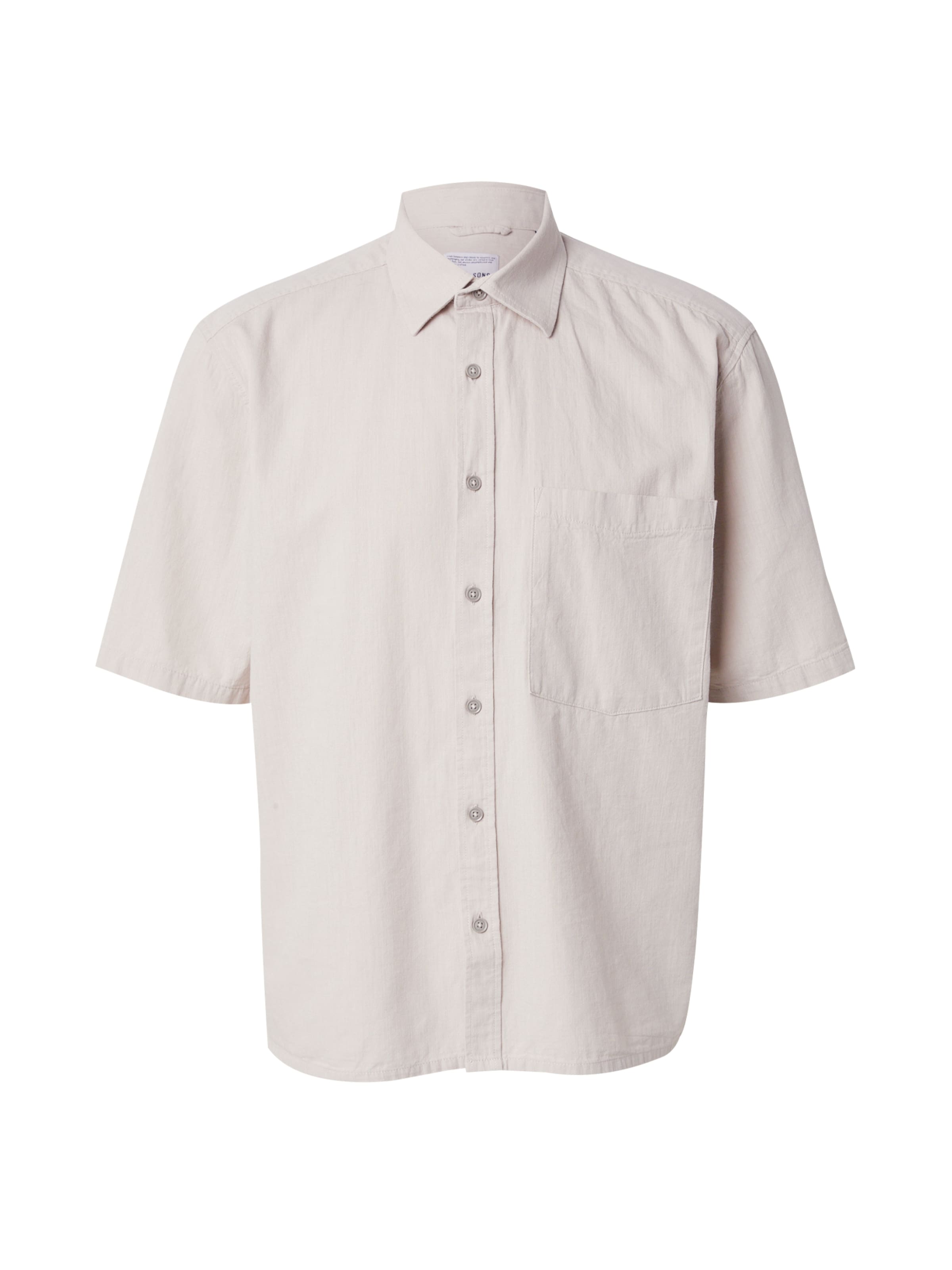 Only & Sons Comfort fit Button Up Shirt in Grey: front