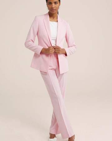 WE Fashion regular Bukser med fals i pink