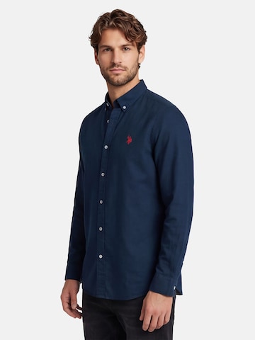 U.S. POLO ASSN. Regular fit Button Up Shirt in Blue