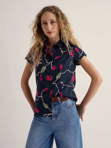 Seasalt Cornwall Blouse 'Rushmaker' in Blue: front
