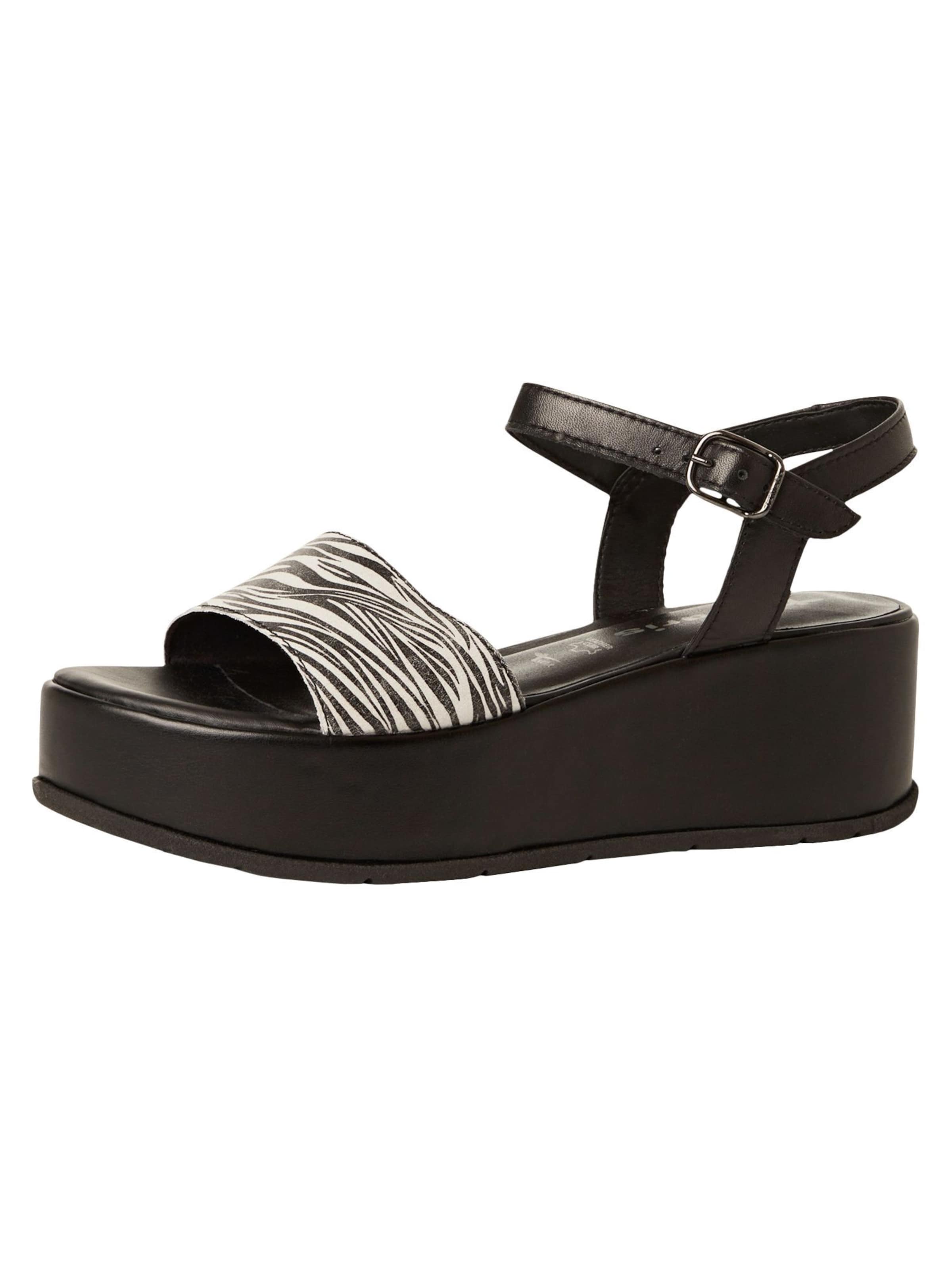 Sandales Tamaris en noir : devant