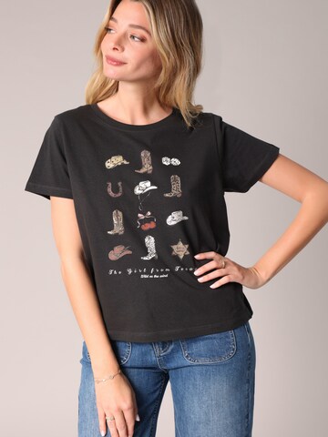 T-shirt 'Texas' Deeluxe en gris : devant