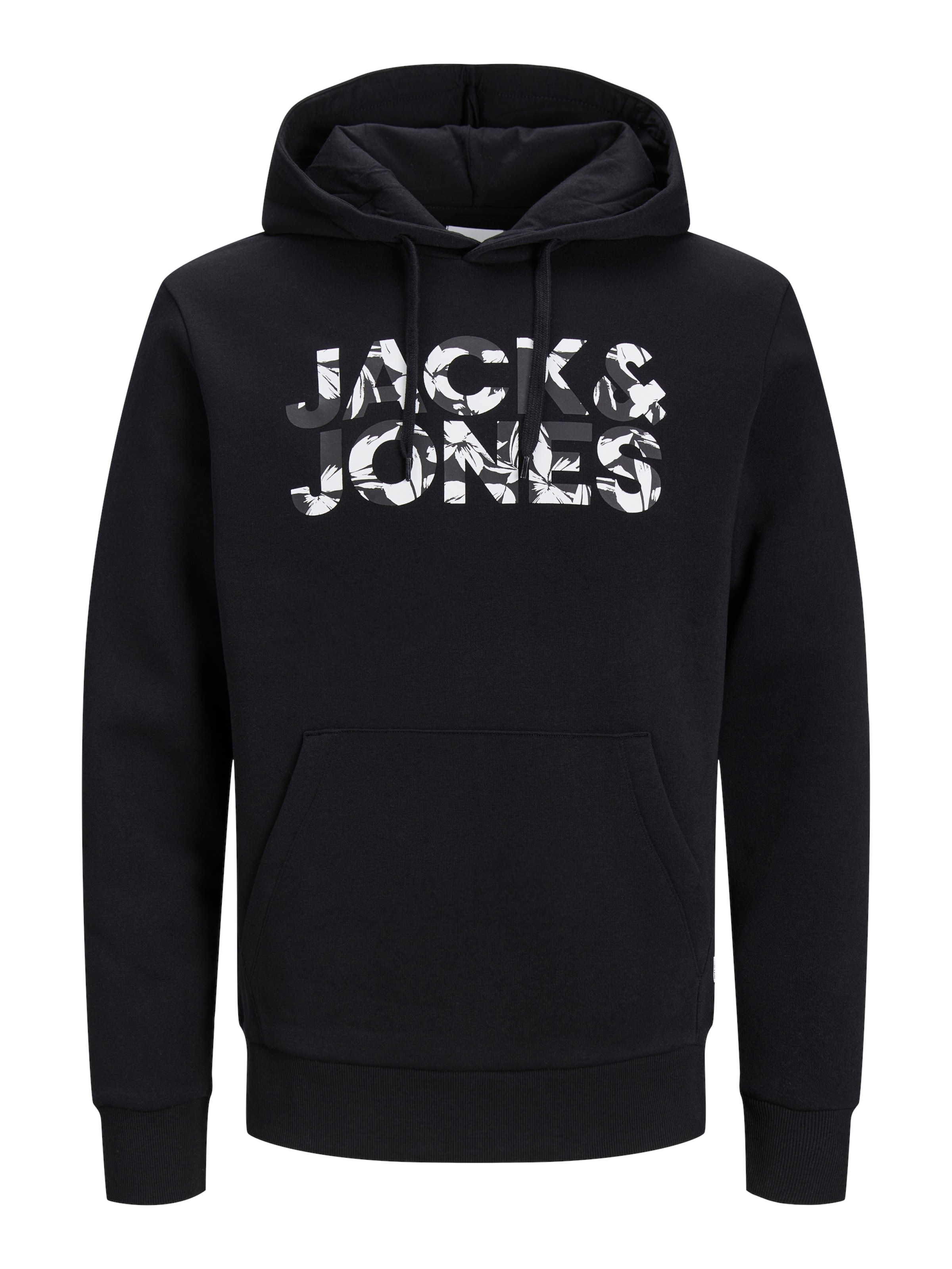 JACK & JONES Tréning póló 'JJEJeff' - fekete: elől