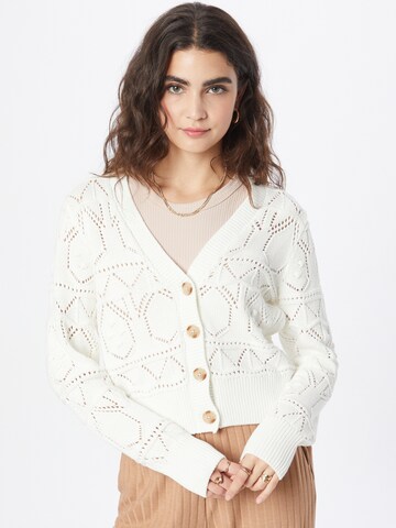 VILA Knit Cardigan 'Mikkie' in White: front
