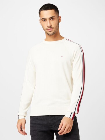 TOMMY HILFIGER Pulover | bež barva: sprednja stran