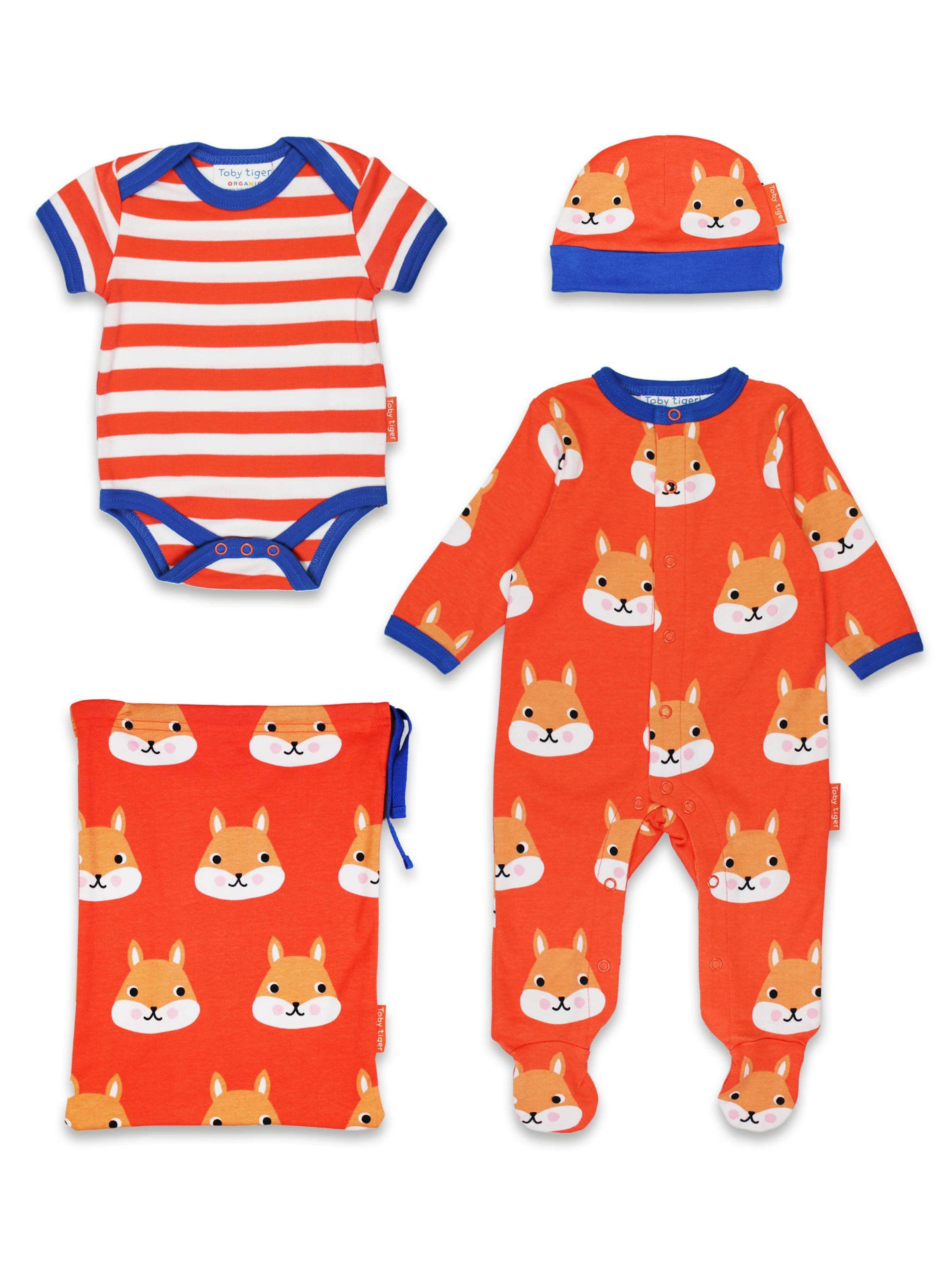 Toby Tiger Romper/Bodysuit 'Eichhörnchen' in Orange: front
