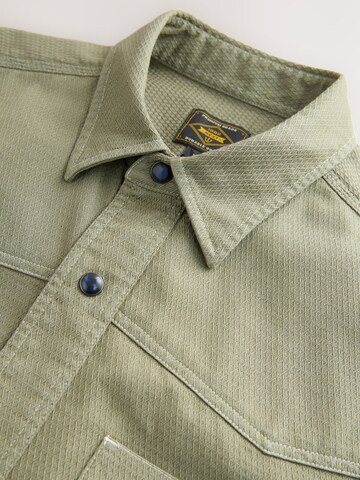 Next Regular fit Button Up Shirt in Green