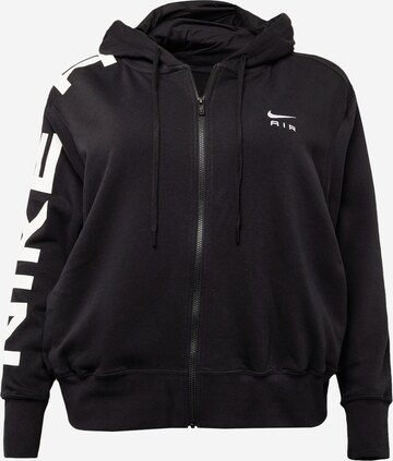 Nike Sportswear Athletic Zip-Up Hoodie in Black: front