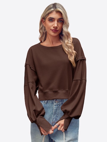 Sweat-shirt Imily Bela en marron : devant