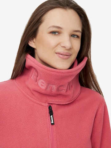 BENCH Fleece Jacket 'Funnel' in Red