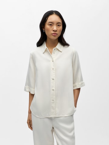 OBJECT Bluse 'OBJFRAME' in Weiß: Vorderseite