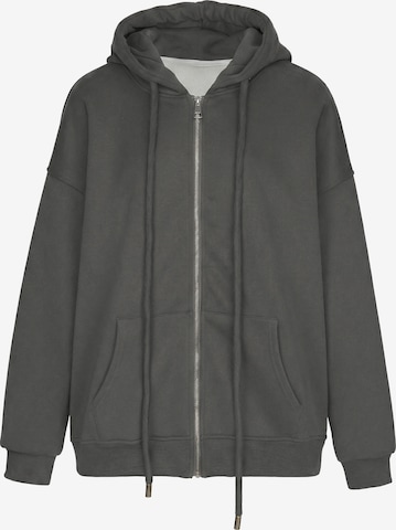 MYMO - Sudadera con cremallera en gris: frente