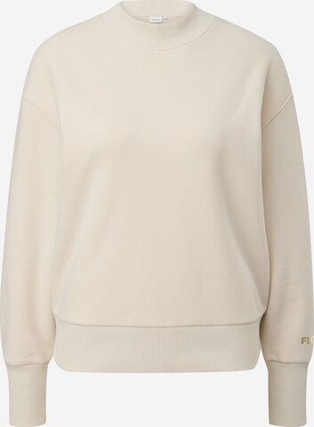 Sweat-shirt comma casual identity en beige : devant