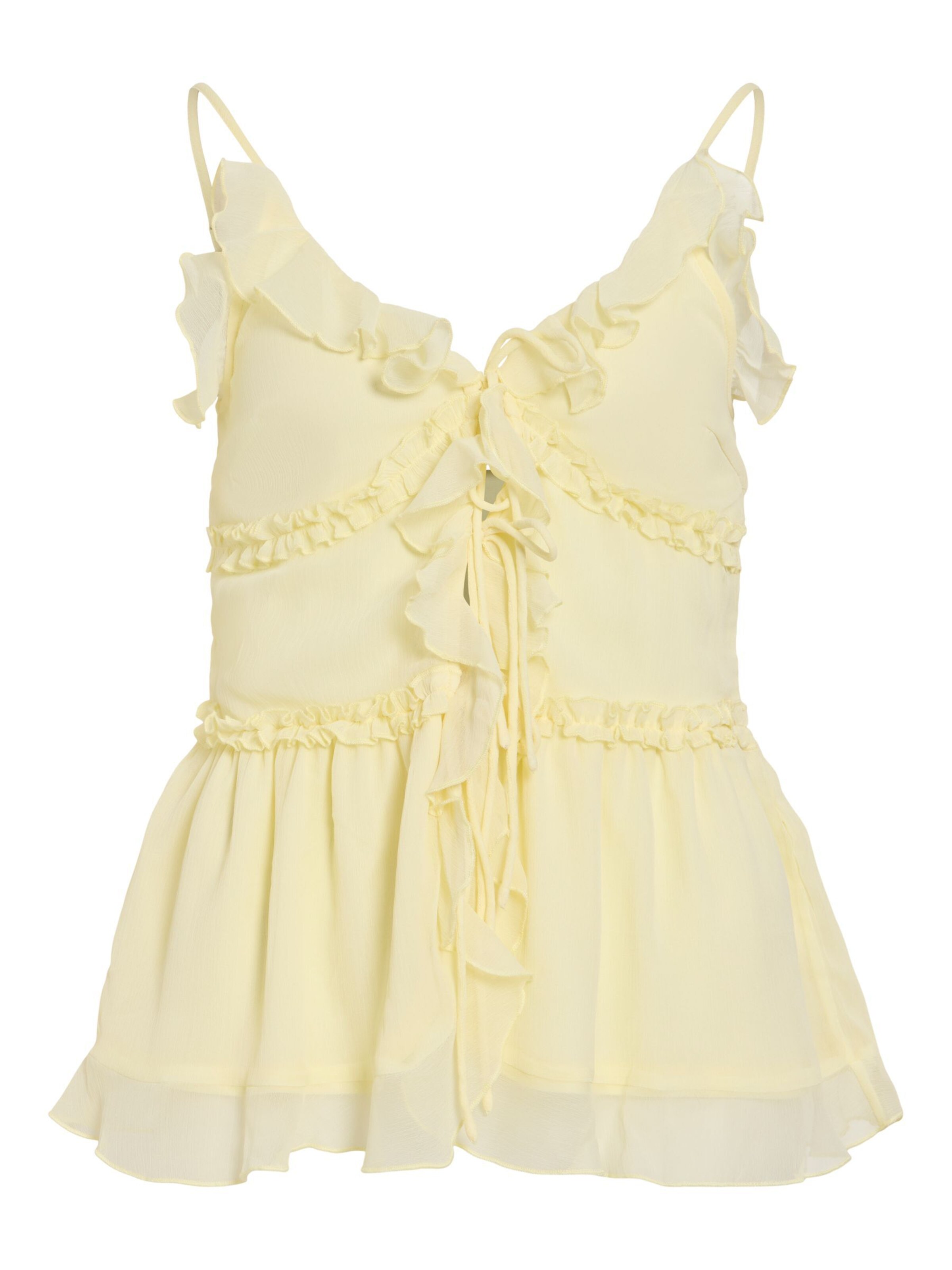 VILA Haut 'VIFalia' en jaune clair, Vue avec produit