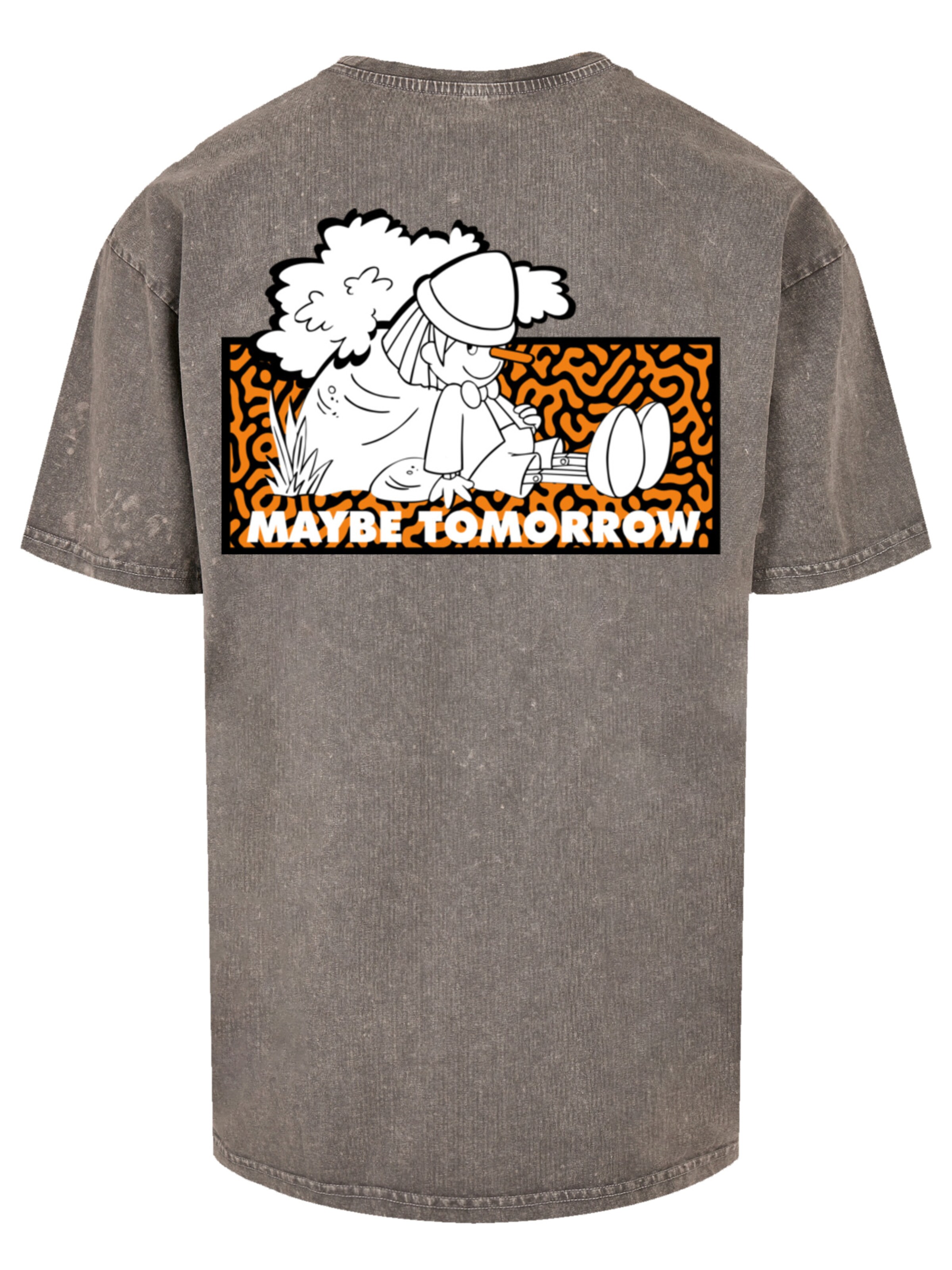 F4NT4STIC Shirt 'Heroes of Childhood Pinocchio Maybe Tomorrow' in Grijs