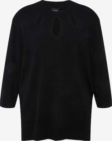 Pull-over Ulla Popken en noir : devant