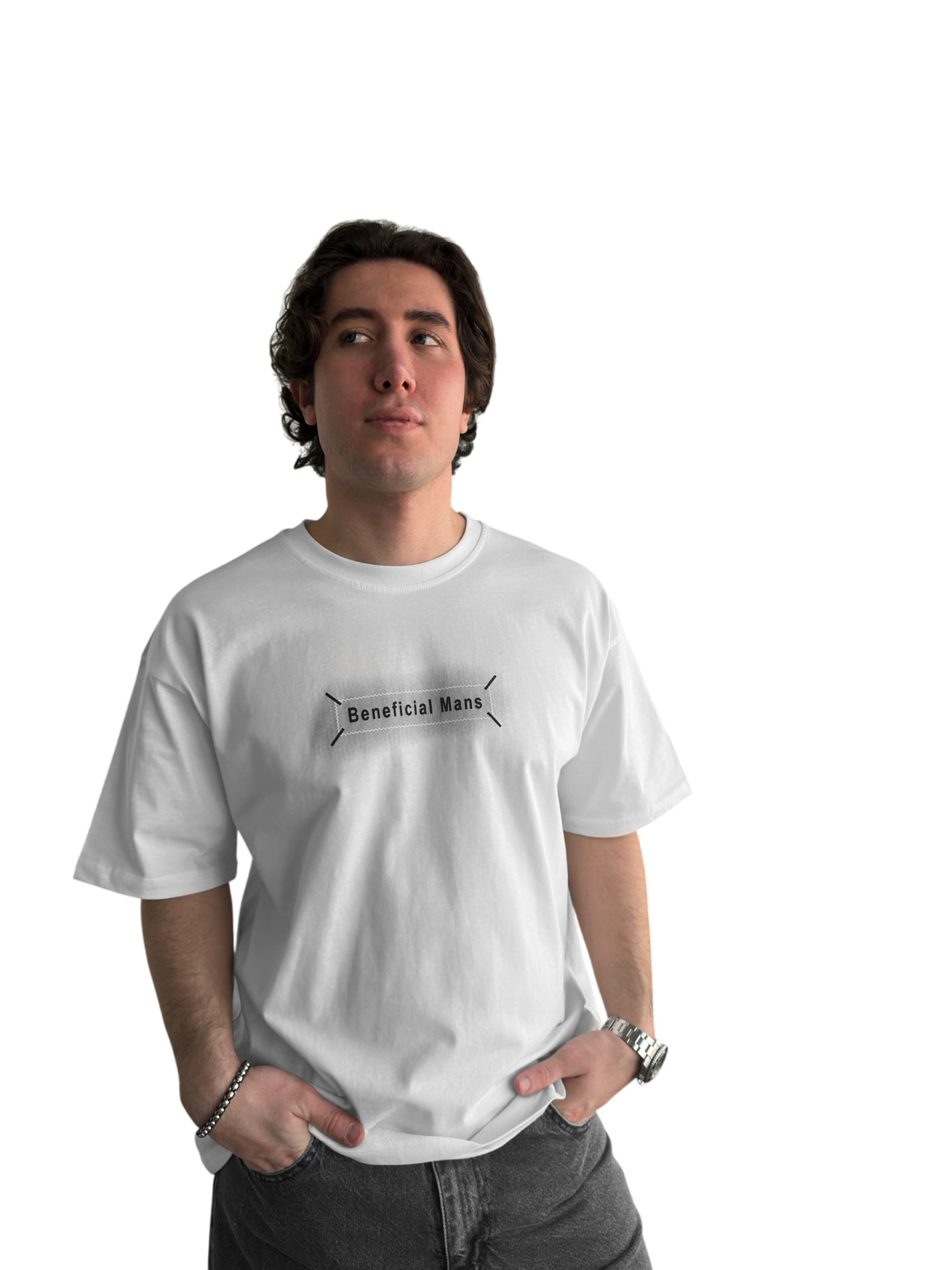 Kleidermafia - Camiseta 'Beneficial' en beige: frente