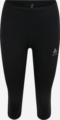 ODLO Skinny Workout Pants in Black: front